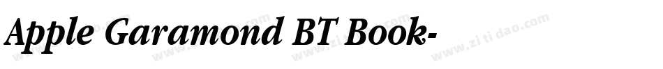 Apple Garamond BT Book字体转换